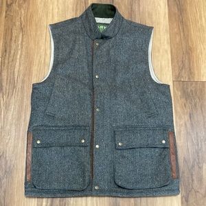 Orvis Primaloft Wool Herringbone Donegal Tweed Vest Men’s M